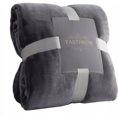 Inny producent Koc TASTHROW polar 130 cm x 180 cm szary Inny producent Koc TASTHROW polar 130 cm x 180 cm szary