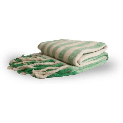 BYON Koc Throw Eden, Zielony/Biały BYON Koc Throw Eden, Zielony/Biały