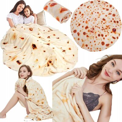 Zlaro Koc Tortilla Okrągły Gadżet Narzuta 180Cm Kocyk Zlaro Koc Tortilla Okrągły Gadżet Narzuta 180Cm Kocyk
