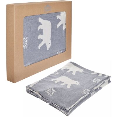 Ewax Koc w niedźwiedzie dwustronny, 100% bawełna, 125x150 cm Ewax Koc w niedźwiedzie dwustronny, 100% bawełna, 125x150 cm
