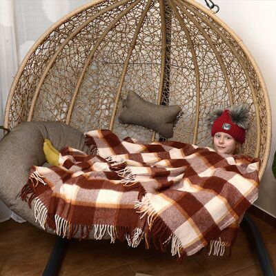 eStilex Koc Wełniany 150X200 Krata 18738 eStilex Koc Wełniany 150X200 Krata 18738