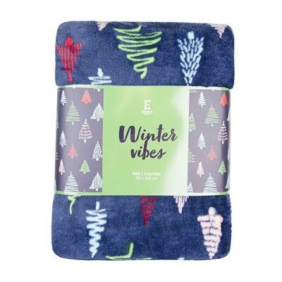 Inny producent Koc Winter Vibes 150X200 Cm Granatowy Inny producent Koc Winter Vibes 150X200 Cm Granatowy
