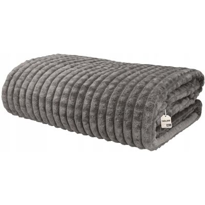 Cadro Koc z mikrofibry 160x200 pluszowy miękki ciepły wytłaczany kostka Cadro Koc z mikrofibry 160x200 pluszowy miękki ciepły wytłaczany kostka