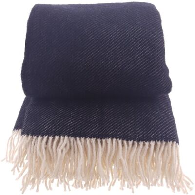Inny producent Koc z wełny nowozelandzkiej MAGDA 150x200 diagonalny czarny Inny producent Koc z wełny nowozelandzkiej MAGDA 150x200 diagonalny czarny