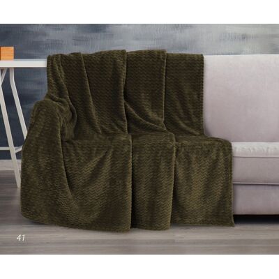 Multitex Koc Zig-Zag Minky Wave, Matex, 150x200 cm, zielony Multitex Koc Zig-Zag Minky Wave, Matex, 150x200 cm, zielony
