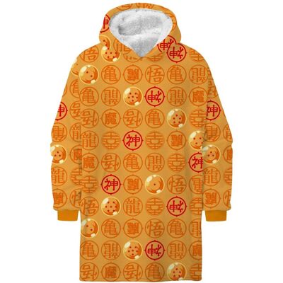 Kocobluza Dragon Ball Halantex koc z rękawami ponczo blanked hoodie manga Kocobluza Dragon Ball Halantex koc z rękawami ponczo blanked hoodie manga
