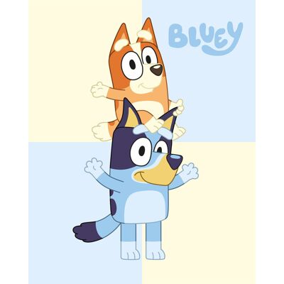 Kocyk dziecięcy Bluey 120 x 150 cm Halantex koc pieski Bingo i Bluey Kocyk dziecięcy Bluey 120 x 150 cm Halantex koc pieski Bingo i Bluey