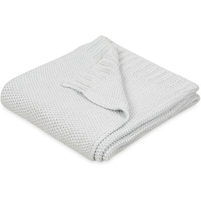 Kocyk pled dziecięcy 80x100 Tully szary jasny bawełniany BabyMatex Kocyk pled dziecięcy 80x100 Tully szary jasny bawełniany BabyMatex
