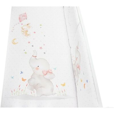 Interbaby Kołdra 100x135 Poszwa I Ochraniacz Do Łóżeczka 60x180 Słoń Biała Różowa Interbaby Kołdra 100x135 Poszwa I Ochraniacz Do Łóżeczka 60x180 Słoń Biała Różowa