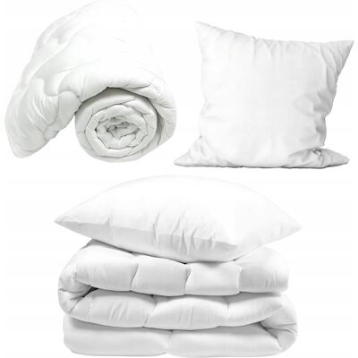 Inny producent Kołdra 140x200 cm Całoroczna Pikowana Zestaw Poduszka 70x80 cm Easy Sleep Inny producent Kołdra 140x200 cm Całoroczna Pikowana Zestaw Poduszka 70x80 cm Easy Sleep