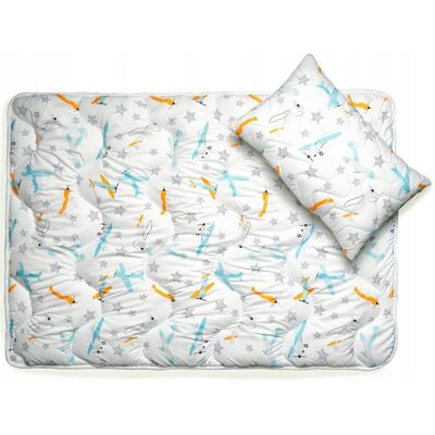 Textom Kołdra 140X200 I Poduszka 40X60 Dla Dziecka Dwa W Jednym Samoloty Textom Kołdra 140X200 I Poduszka 40X60 Dla Dziecka Dwa W Jednym Samoloty