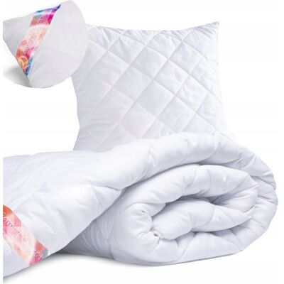 Inny producent Kołdra 140x200 + poduszka 50x70cm zestaw komplet antyalergiczna całoroczna Inny producent Kołdra 140x200 + poduszka 50x70cm zestaw komplet antyalergiczna całoroczna