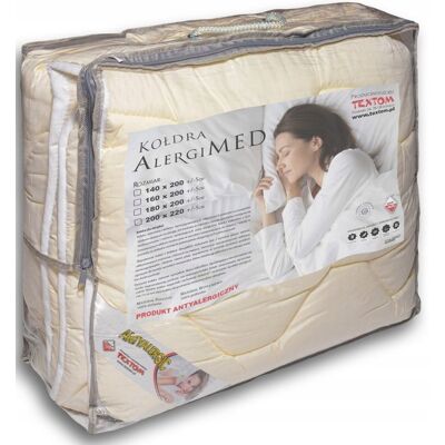 Textom KOŁDRA 160x200 CAŁOROCZNA ALERGIMED ECRU POLSKI PRODUKT MIĘKKA CERTYFIKAT Textom KOŁDRA 160x200 CAŁOROCZNA ALERGIMED ECRU POLSKI PRODUKT MIĘKKA CERTYFIKAT