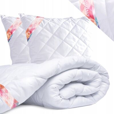 Inny producent Kołdra 200x220 + 2 poduszki 50x70 zestaw komplet antyalergiczna całoroczna Inny producent Kołdra 200x220 + 2 poduszki 50x70 zestaw komplet antyalergiczna całoroczna
