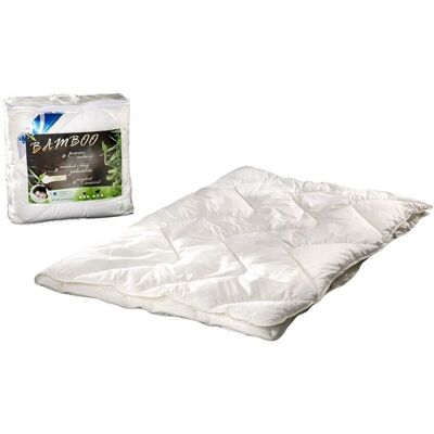 Kołdra antyalergiczna 140x200 Bamboo 1,10 kg biała z włóknem bambusa AMW Kołdra antyalergiczna 140x200 Bamboo 1,10 kg biała z włóknem bambusa AMW