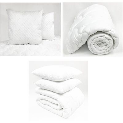 Inny producent Kołdra pojedyncza CAŁOROCZNA Easy Sleep 155x200 cm. + 2 poduszki 50x60 cm. Inny producent Kołdra pojedyncza CAŁOROCZNA Easy Sleep 155x200 cm. + 2 poduszki 50x60 cm.