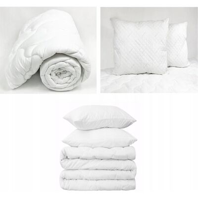 Inny producent Kołdra pojedyncza CAŁOROCZNA Easy Sleep 200x200 cm. + 2 poduszki 70x80 cm. Inny producent Kołdra pojedyncza CAŁOROCZNA Easy Sleep 200x200 cm. + 2 poduszki 70x80 cm.