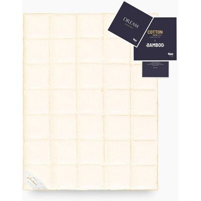 AMZ Kołdra puchowa 180x200 Dream City 940g kremowa AMZ Kołdra puchowa 180x200 Dream City 940g kremowa