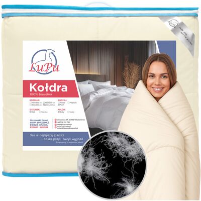 Lupu KOŁDRA PUCHOWA CAŁOROCZNA KOMFORTOWA ANTYALERGICZNA PUCH GĘSI MATKI 200x220 cm Lupu KOŁDRA PUCHOWA CAŁOROCZNA KOMFORTOWA ANTYALERGICZNA PUCH GĘSI MATKI 200x220 cm