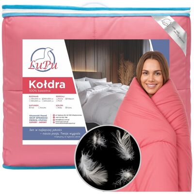 Lupu KOŁDRA PUCHOWA CAŁOROCZNA MIĘKKA ANTYALERGICZNA RÓŻ PÓŁPUCH 160x200 cm Lupu KOŁDRA PUCHOWA CAŁOROCZNA MIĘKKA ANTYALERGICZNA RÓŻ PÓŁPUCH 160x200 cm