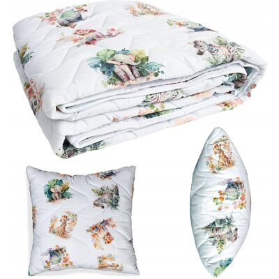 Textom Komplet 90X120+40X60 Kołdra+Poduszka Na Lato Dla Dziecka Pikowany-Polski Textom Komplet 90X120+40X60 Kołdra+Poduszka Na Lato Dla Dziecka Pikowany-Polski