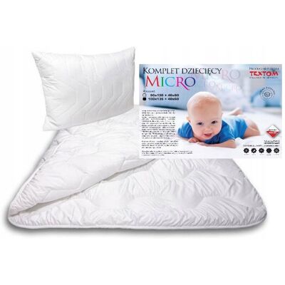 Textom KOMPLET DZIECIĘCY KOŁDRA 100x135 I PODUSZKA 40x60 ATEST POLSKI PRODUKT Textom KOMPLET DZIECIĘCY KOŁDRA 100x135 I PODUSZKA 40x60 ATEST POLSKI PRODUKT