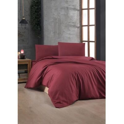 Inny producent Komplet pościeli - 1 poszwa na kołdrę 220 x 240 cm + 2 poszewki na poduszki 60 x 60 cm - 100% bawełna wzmocniona - Czerwony Inny producent Komplet pościeli - 1 poszwa na kołdrę 220 x 240 cm + 2 poszewki na poduszki 60 x 60 cm - 100% bawełna wzmocniona - Czerwony