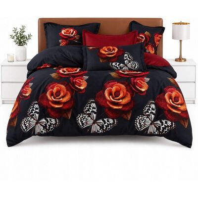 Inny producent KOMPLET POŚCIELI 160x200 + 2 POSZEWKI I PRZEŚCIERADŁO RÓŻA Z MOTYLAMI Inny producent KOMPLET POŚCIELI 160x200 + 2 POSZEWKI I PRZEŚCIERADŁO RÓŻA Z MOTYLAMI
