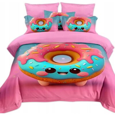 Inny producent KOMPLET POŚCIELI 160x200 + 2 POSZEWKI NA PODUSZKI DONUT PĄCZEK Inny producent KOMPLET POŚCIELI 160x200 + 2 POSZEWKI NA PODUSZKI DONUT PĄCZEK