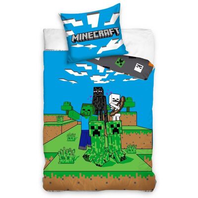 Carbotex Komplet Pościeli 160x200 Bawełniana Pościel Dla Dziecka Minecraft Niebieska Carbotex Komplet Pościeli 160x200 Bawełniana Pościel Dla Dziecka Minecraft Niebieska