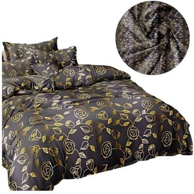 Cotton World Komplet Pościeli 3d 140x200 + 1x70/80 Golden Roses Satyna Bawełniana 2463 Cotton World Komplet Pościeli 3d 140x200 + 1x70/80 Golden Roses Satyna Bawełniana 2463
