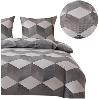 Cotton World Komplet Pościeli 3d 160x200 + 2x70/80 Geometria Satyna Bawełniana 3040 Cotton World Komplet Pościeli 3d 160x200 + 2x70/80 Geometria Satyna Bawełniana 3040