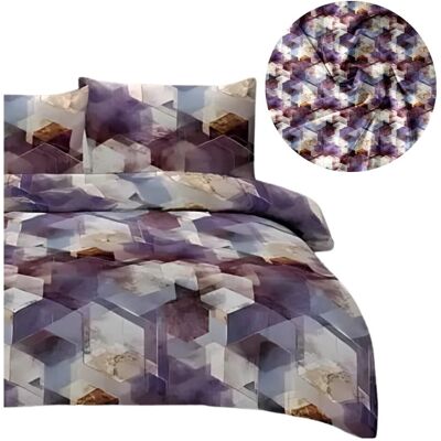 Cotton World Komplet Pościeli 3d 160x200 + 2x70/80 Geometryczna Mozaika Satyna Bawełniana 2544 Cotton World Komplet Pościeli 3d 160x200 + 2x70/80 Geometryczna Mozaika Satyna Bawełniana 2544