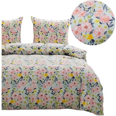 Cotton World Komplet Pościeli 3d 160x200 + 2x70/80 Kolorowa Łączka Satyna Bawełniana 3097 Cotton World Komplet Pościeli 3d 160x200 + 2x70/80 Kolorowa Łączka Satyna Bawełniana 3097