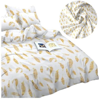 Cotton World Komplet Pościeli 3d 160x200 + 2x70/80 Piórka Satyna Bawełniana 2459 Cotton World Komplet Pościeli 3d 160x200 + 2x70/80 Piórka Satyna Bawełniana 2459