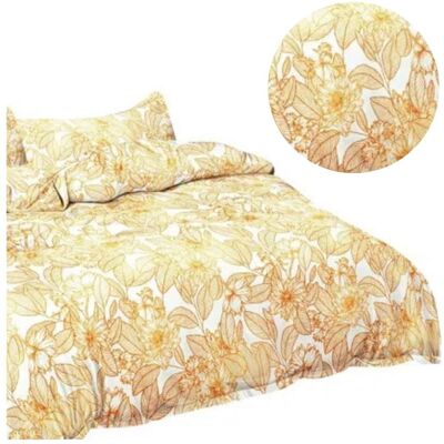 Cotton World Komplet Pościeli 3d 160x200 + 2x70/80 Złota Botanika Satyna Bawełniana 2470 Cotton World Komplet Pościeli 3d 160x200 + 2x70/80 Złota Botanika Satyna Bawełniana 2470
