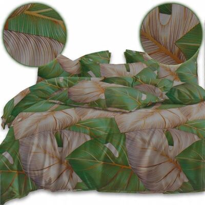 Inny producent Komplet Pościeli 3d 160x200 Listki Zielona Dwie Poszewki Na Poduszki 70x80 Inny producent Komplet Pościeli 3d 160x200 Listki Zielona Dwie Poszewki Na Poduszki 70x80