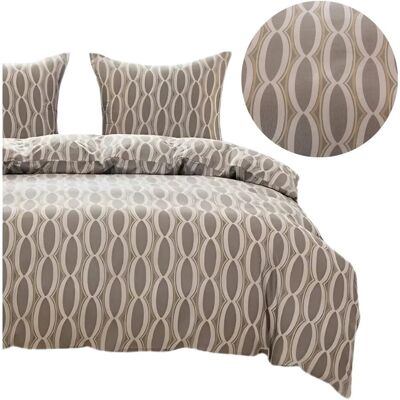 Cotton World Komplet Pościeli 3d 220x200 + 2x70/80 Elegancka Symetria Satyna Bawełniana 3044 Cotton World Komplet Pościeli 3d 220x200 + 2x70/80 Elegancka Symetria Satyna Bawełniana 3044