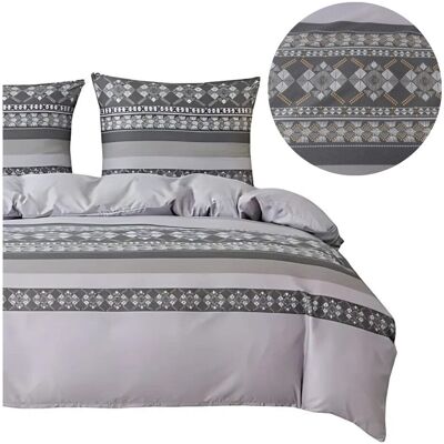 Cotton World Komplet Pościeli 3d 220x200 + 2x70/80 Szara Elegancja Satyna Bawełniana 2791 Cotton World Komplet Pościeli 3d 220x200 + 2x70/80 Szara Elegancja Satyna Bawełniana 2791