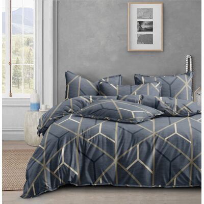 Cotton World Komplet Pościeli 3D Geometryczny Wzór 160X200 3-Częściowy Cotton World Komplet Pościeli 3D Geometryczny Wzór 160X200 3-Częściowy