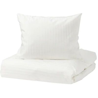 Ikea Komplet Pościeli Biały Nattjasmin 150x200 / 50x60 Ikea Komplet Pościeli Biały Nattjasmin 150x200 / 50x60