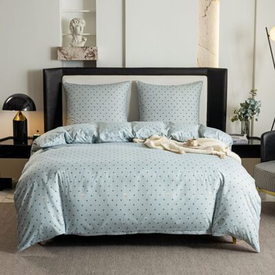 COTTON MARKET Komplet Pościeli Dwuosobowej Kropki 160x200 Z 2 Poszewkami 70x80 COTTON MARKET Komplet Pościeli Dwuosobowej Kropki 160x200 Z 2 Poszewkami 70x80