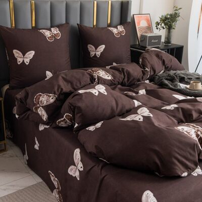 COTTON MARKET Komplet Pościeli Dwuosobowej Motyle 140x200 Z 2 Poszewkami 70x80 COTTON MARKET Komplet Pościeli Dwuosobowej Motyle 140x200 Z 2 Poszewkami 70x80