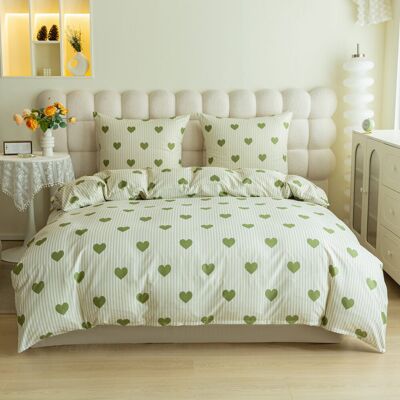 COTTON MARKET Komplet Pościeli Dwuosobowej Serduszka 2 160x200 Z 2 Poszewkami 70x80 COTTON MARKET Komplet Pościeli Dwuosobowej Serduszka 2 160x200 Z 2 Poszewkami 70x80