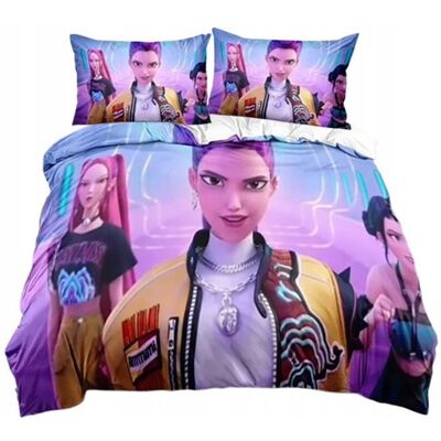 Jelly Komplet pościeli kołdra poszewka KPOP DEMON zestaw 2+1 dla dzieci 140x200cm Jelly Komplet pościeli kołdra poszewka KPOP DEMON zestaw 2+1 dla dzieci 140x200cm
