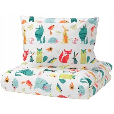 Ikea Komplet Pościeli Lattjo Zwierzęta 150x200 / 50x60 Ikea Komplet Pościeli Lattjo Zwierzęta 150x200 / 50x60