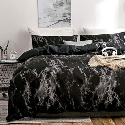 Inny producent Komplet Pościeli Poszewka Kołdry 220x240 cm Poduszki 2x 80x80 cm Marmur Inny producent Komplet Pościeli Poszewka Kołdry 220x240 cm Poduszki 2x 80x80 cm Marmur