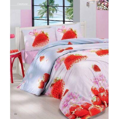 Faro Komplet Pościeli Satyna Bawełniana Valentini Limited Strawberry 160x200+2x70x80 Cm Faro Komplet Pościeli Satyna Bawełniana Valentini Limited Strawberry 160x200+2x70x80 Cm