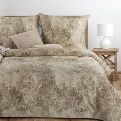 Eurofirany Komplet pościeli Spring 140x200 + poszewka na poduszkę 70x80 Motyw ziemisty beżowy Eurofirany Komplet pościeli Spring 140x200 + poszewka na poduszkę 70x80 Motyw ziemisty beżowy