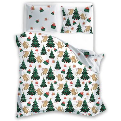 Faro Komplet pościeli świątecznej 140x200 HOLLY JOLLY choinki Faro Komplet pościeli świątecznej 140x200 HOLLY JOLLY choinki